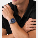  Shop Authentic Michael Kors Accelerator Chronograph Blue Dial Grey Steel Strap Watch For Men - MK9111 - Luxxuri
