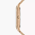 Michael Kors Slim Runway Three-Hand Gold Dial Gold Steel Strap Watch for Women - MK9122
