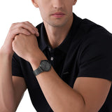  Shop Authentic Michael Kors Blake Three-Hand Black Dial Black Steel Strap Watch for Men - MK9135 - Luxxuri