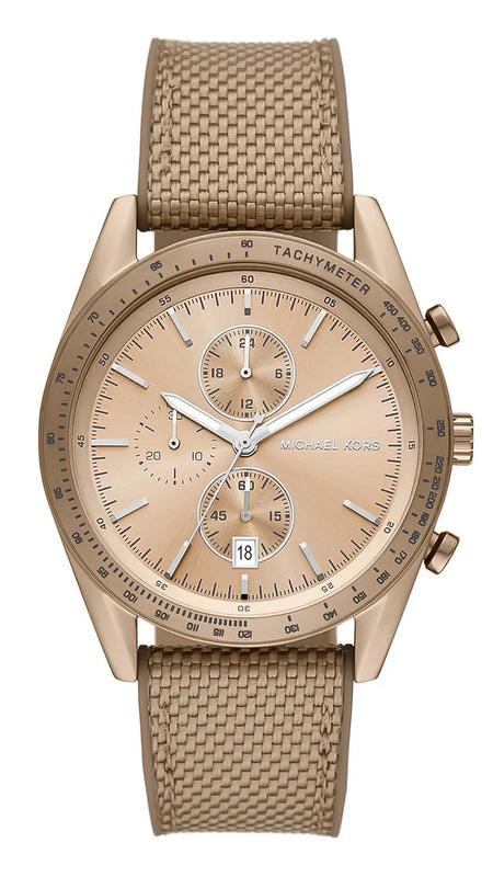  Shop Authentic Michael Kors Warren Chronograph Beige Dial Beige Nylon Strap Watch for Men - MK9145 - Luxxuri
