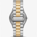 Michael Kors Slim Runway Quartz Green Dial Two Tone Steel Strap Watch for Women - MK9149