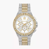  Shop Authentic Michael Kors Lennox Pave Crystals Chronograph White Dial Two Tone Steel Strap Watch for Men - MK9150 - Luxxuri