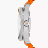  Shop Authentic Michael Kors Maritime Three-Hand Analog Black Dial Orange Silicone Strap Watch for Men - MK9157 - Luxxuri