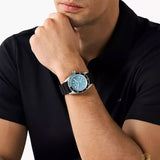  Shop Authentic Michael Kors Maritime Three Hand Blue Dial Black Silicone Strap Watch for Men - MK9167 - Luxxuri
