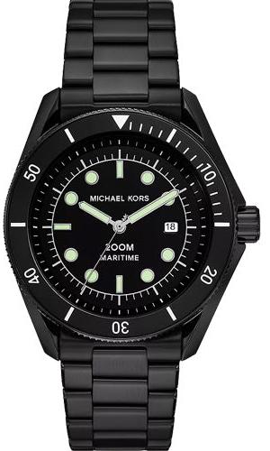  Shop Authentic Michael Kors Maritime Three Hand Black Dial Black Steel Strap Watch for Men - MK9181 - Luxxuri