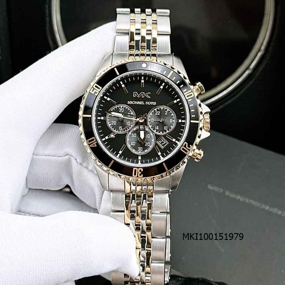  Shop Authentic Michael Kors Bayville Chronograph Black Dial Two Tone Steel Strap Watch For Women - MK8872 - Luxxuri