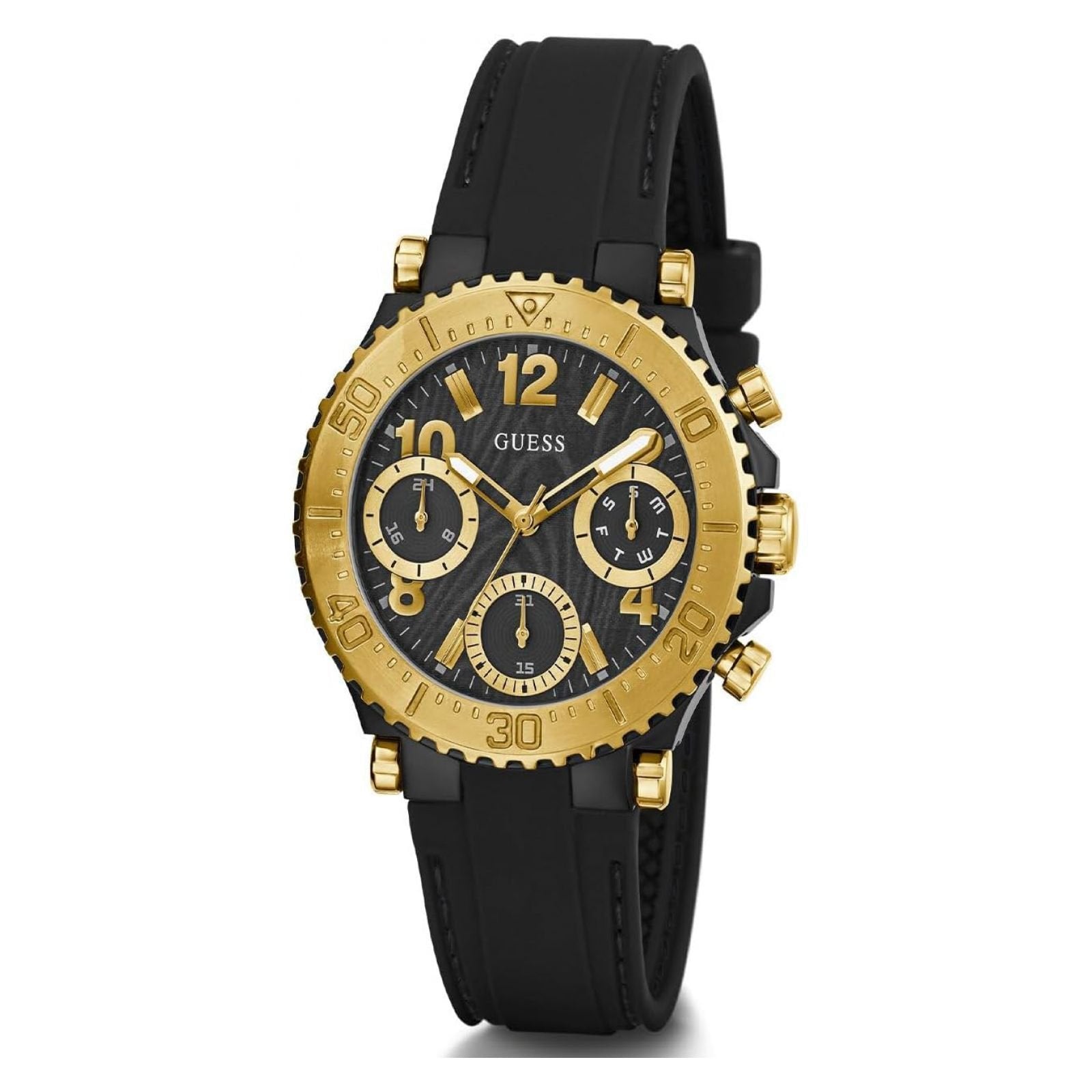  Shop Authentic Guess Cosmic Multifunction Black Dial Black Silicone Strap Watch For Women - GW0466L1 - Luxxuri