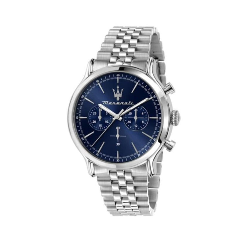  Shop Authentic Maserati Epoca Chronograph Blue Dial Silver Steel Strap Watch For Men - R8873618024 - Luxxuri
