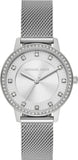  Shop Authentic Michael Kors Quartz Crystals White Dial Silver Mesh Strap Watch for Women - MKO1013 - Luxxuri