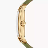  Shop Authentic Michael Kors Monroe Three-Hand Silver Dial Green Leather Strap Watch for Women - MKO1028 - Luxxuri