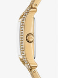  Shop Authentic Michael Kors Monroe Pave Crystals White Dial Gold Steel Strap Watch for Women - MKO1034 - Luxxuri