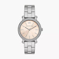  Shop Authentic Michael Kors Corey Three Hand Pink Dial Silver Steel Strap Watch for Women - MKO1050 - Luxxuri