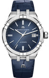  Shop Authentic Maurice Lacroix Aikon Automatic Blue Dial Blue Leather Strap Watch For Men - AI6008-ss001-430-1 - Luxxuri