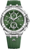  Shop Authentic Maurice Lacroix Aikon Chronograph Green Dial Green Rubber Strap Watch for Men  - AI1018-SS000-630-5 - Luxxuri