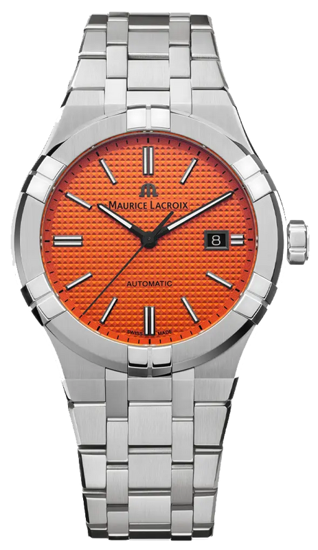  Shop Authentic Maurice Lacroix Aikon Limited Edition Automatic Date Orange Dial Silver Steel Strap Watch For Men - AI6008-SS00F-530-1 - Luxxuri