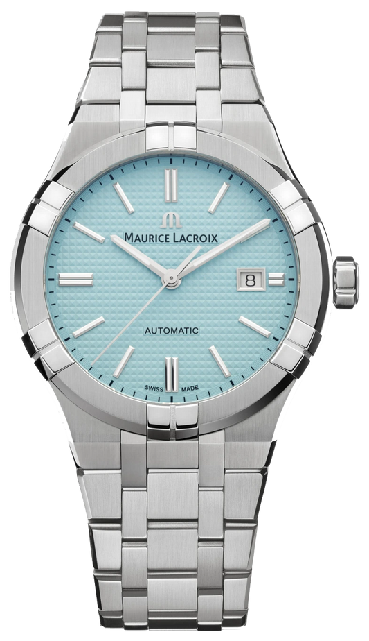  Shop Authentic Maurice Lacroix Aikon Automatic Limited Summer Edition Blue Dial Silver Steel Strap Watch For Men - AI6008-SS00F-431-1 - Luxxuri