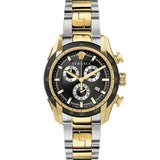  Shop Authentic Versace V-Ray Chronograph Black Dial Two Tone Steel Strap Watch For Men - VE2I00421 - Luxxuri