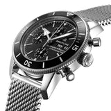  Shop Authentic Breitling Superocean Heritage Chronograph 44 Black Dial Silver Mesh Bracelet Watch for Men - A13313121B1A1 - Luxxuri