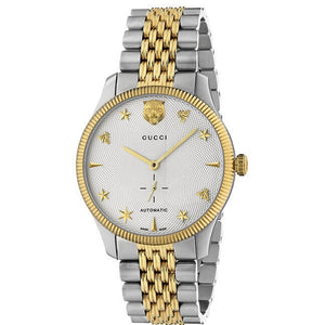  Shop Authentic Gucci G Timeless Automatic White Dial Two Tone Steel Strap Watch for Men - YA126356 - Luxxuri