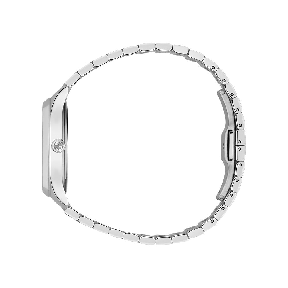  Shop Authentic Gucci G Timeless Quartz Silver Dial Silver Steel Strap Watch for Men - YA1265031 - Luxxuri