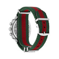  Shop Authentic Gucci Grip Quartz Chronograph Red Dial Two Tone NATO Strap Watch for Men - YA157304 - Luxxuri