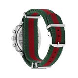  Shop Authentic Gucci Grip Quartz Chronograph Red Dial Two Tone NATO Strap Watch for Men - YA157304 - Luxxuri