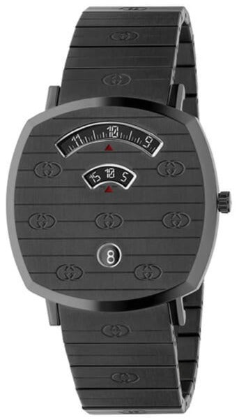  Shop Authentic Gucci Grip Quartz Grey Dial Grey Steel Strap Watch For Men - YA157429 - Luxxuri