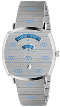  Shop Authentic Gucci Grip Quartz Silver Dial Silver Steel Strap Watch For Women - YA157437 - Luxxuri
