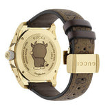  Shop Authentic Gucci Dive Doraemon Brown Dial Brown Leather Strap Watch For Men - YA136334 - Luxxuri