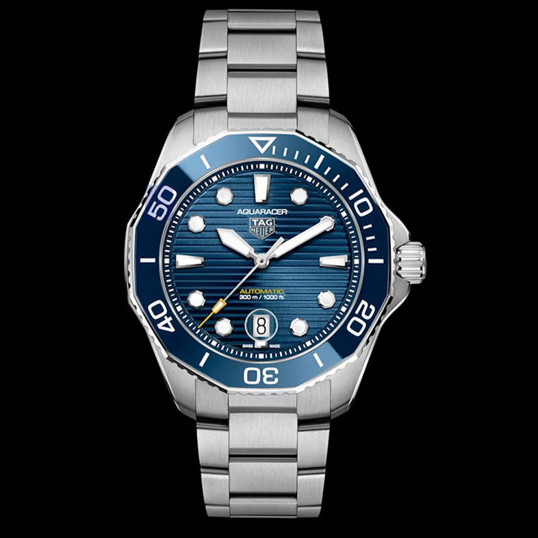  Shop Authentic Tag Heuer Aquaracer Professional 300 Automatic Blue Dial Silver Steel Strap Watch for Men - WBP201B.BA0632 - Luxxuri