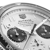  Shop Authentic Tag Heuer Autavia Chronometer Flyback Chronograph Silver Dial Black Leather Strap Watch for Men - CBE511B.FC8279 - Luxxuri