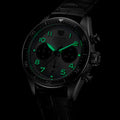 Tag Heuer Autavia Chronometer Flyback Chronograph Silver Dial Black Leather Strap Watch for Men - CBE511B.FC8279