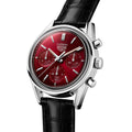 Tag Heuer Carrera Automatic Chronograph Red Dial Black Leather Strap Watch for Men - CBK221G.FC6479