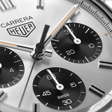  Shop Authentic Tag Heuer Carrera Chronograph 60th Anniversary Silver Dial Black Leather Strap Watch for Men - CBK221H.FC8317 - Luxxuri