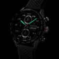  Shop Authentic Tag Heuer Carrera Chronograph Black Dial Black Rubber Strap Watch for Men - CBN2A1AA.FT6228 - Luxxuri