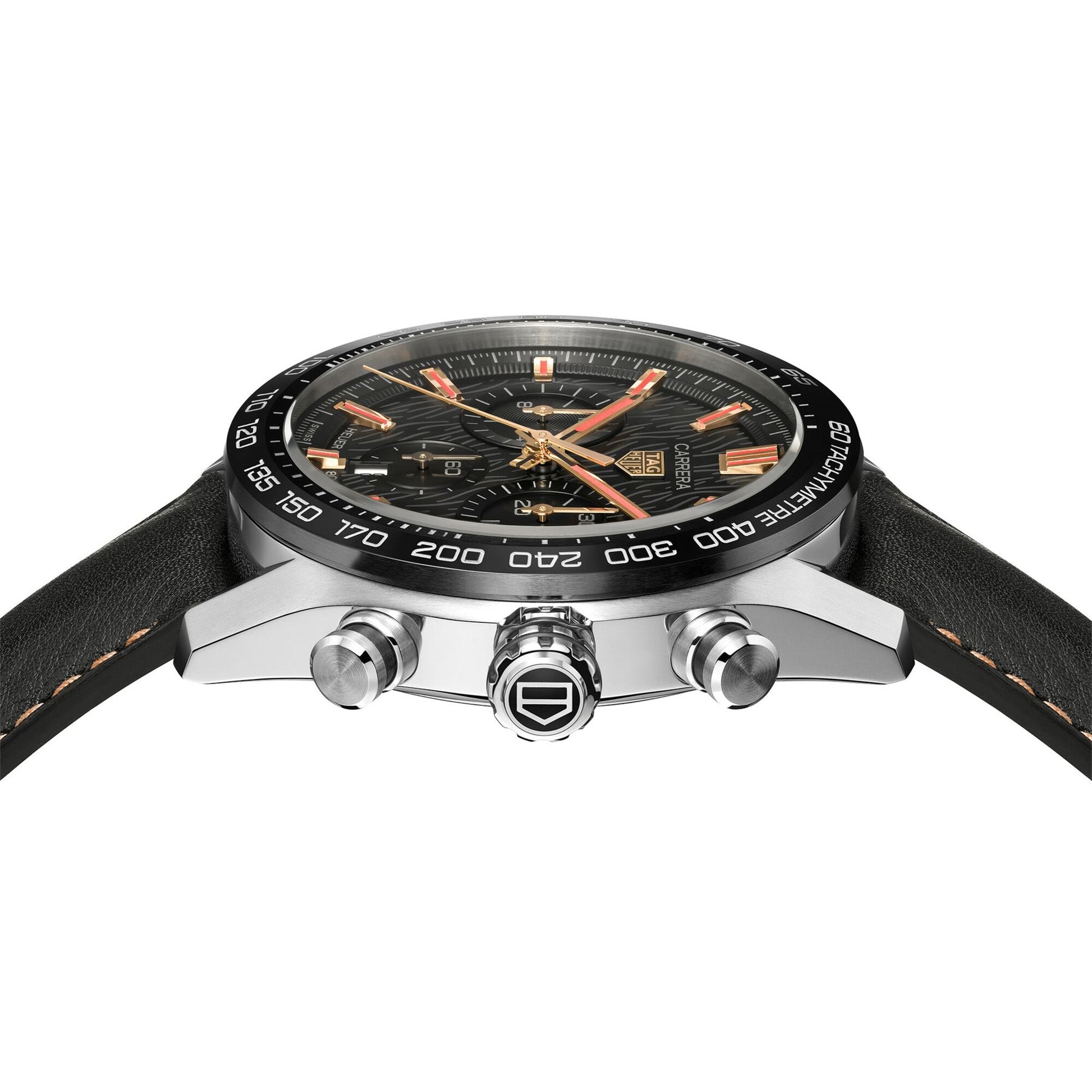  Shop Authentic Tag Heuer Carrera Year of The Rabbit Automatic Chronograph Black Dial Black Leather Strap Watch for Men - CBN2A1L.FC6521 - Luxxuri