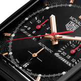  Shop Authentic Tag Heuer Monaco Automatic Chronograph Black Dial Black Leather Strap Watch for Men - CBL2180.FC6497 - Luxxuri