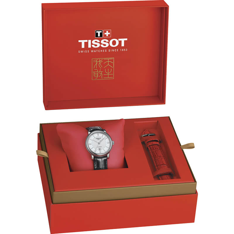 Shop Authentic Tissot Carson Premium Lady Born to Be Brace Special Edition Silver Dial Black Leather Strap Watch for Women - T122.207.16.036.00 - Luxxuri