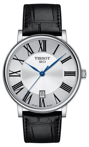  Shop Authentic Tissot Carson Premium Silver Dial Black Leather Strap Watch For Men - T122.410.16.033.00 - Luxxuri