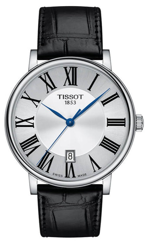  Shop Authentic Tissot Carson Premium Silver Dial Black Leather Strap Watch For Men - T122.410.16.033.00 - Luxxuri
