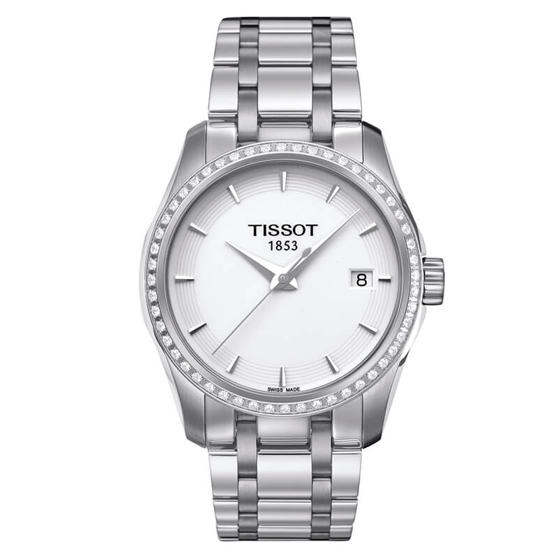  Shop Authentic Tissot T Trend Couturier Lady White Dial Watch For Women - T035.210.61.011.00 - Luxxuri