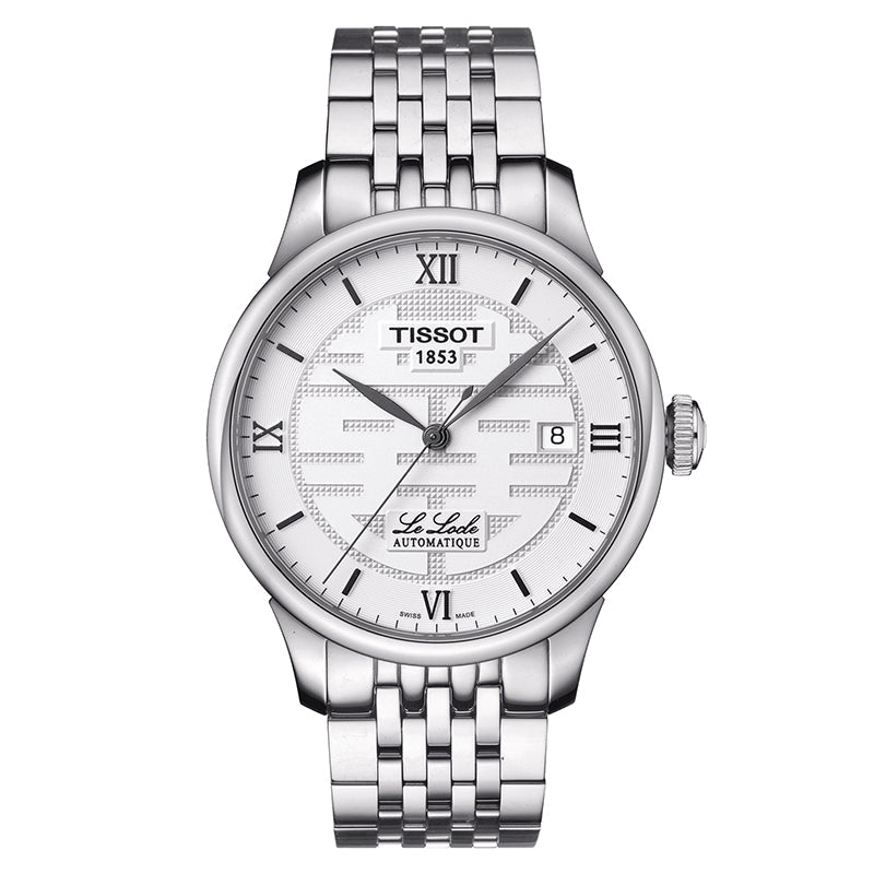  Shop Authentic Tissot Le Locle Double Happiness Automatic Silver Dial Silver Steel Strap Watch For Men - T41.1.833.50 - Luxxuri