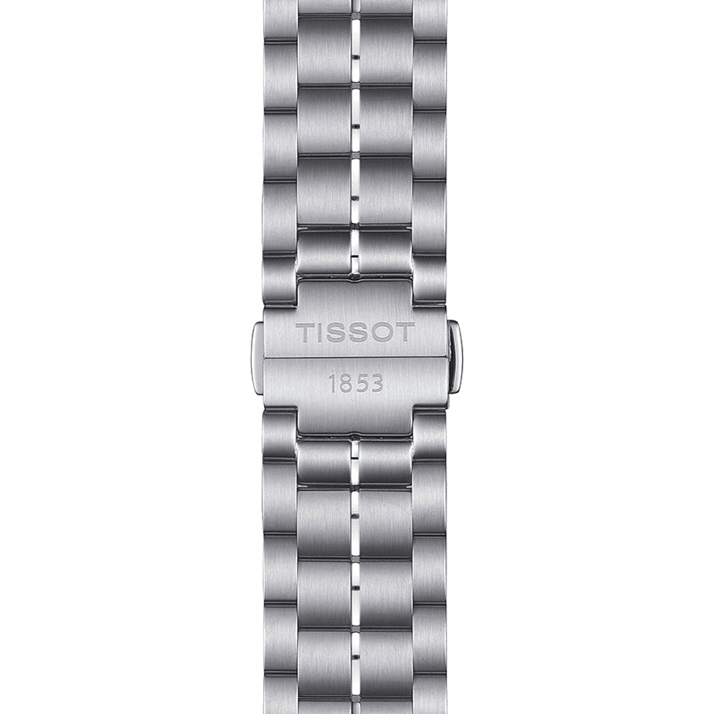 Tissot T Classic Luxury Powermatic 80 Black Dial Silver Steel Strap Watch For Men - T086.408.11.056.00