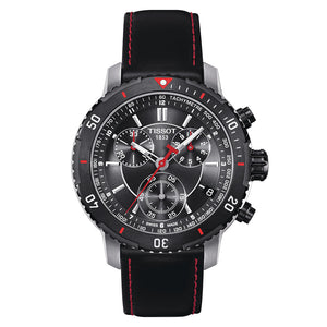 Shop Authentic Tissot T Sport PRS 200 Chronograph Grey Dial Black Leather Strap Watch For Men - T067.417.26.051.00 - Luxxuri