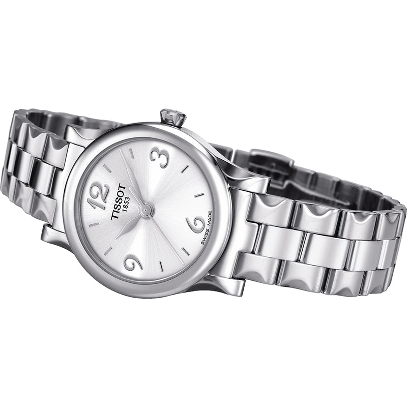  Shop Authentic Tissot Stylis-T Classic Silver Dial Watch For Women - T028.210.11.037.00 - Luxxuri