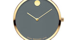  Shop Authentic Movado 70th Anniversary Special Edition Grey Dial Grey Leather Strap Watch For Women - 0607140 - Luxxuri