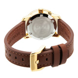 Shop Authentic Movado Bold Gold Dial Brown Leather Strap Watch for Women - 3600437 - Luxxuri