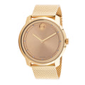  Shop Authentic Movado Bold Diamonds Gold Dial Gold Mesh Bracelet Watch For Men - 3600460 - Luxxuri