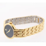  Shop Authentic Movado Veturi Black Dial Gold Steel Strap Watch for Women - 0606935 - Luxxuri