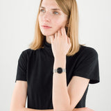  Shop Authentic Movado Esperanza 28mm Black Dial Silver Steel Strap Watch For Women - 0607051 - Luxxuri